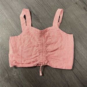 Zara Pink and White Crop Top